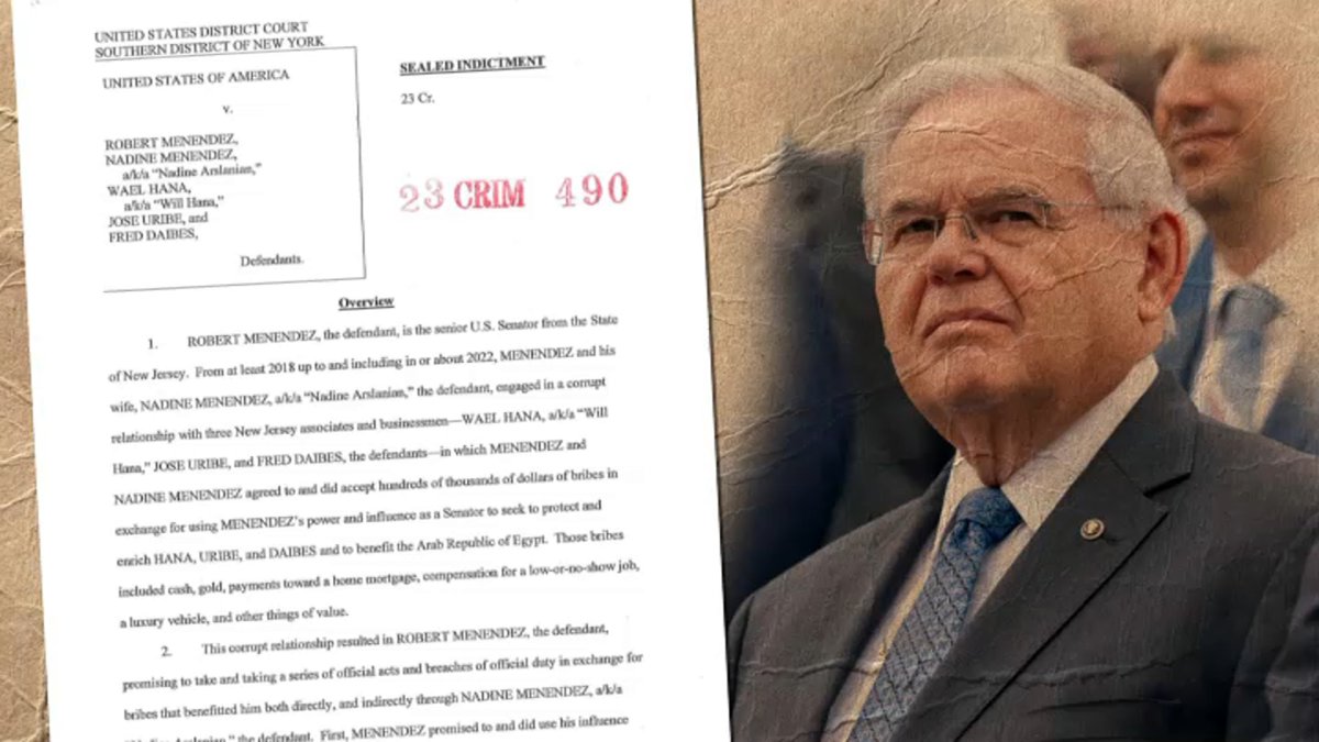 Sen. Bob Menendez and wife indicted on bribery charges – NBC10 Philadelphia - Vimarsana News