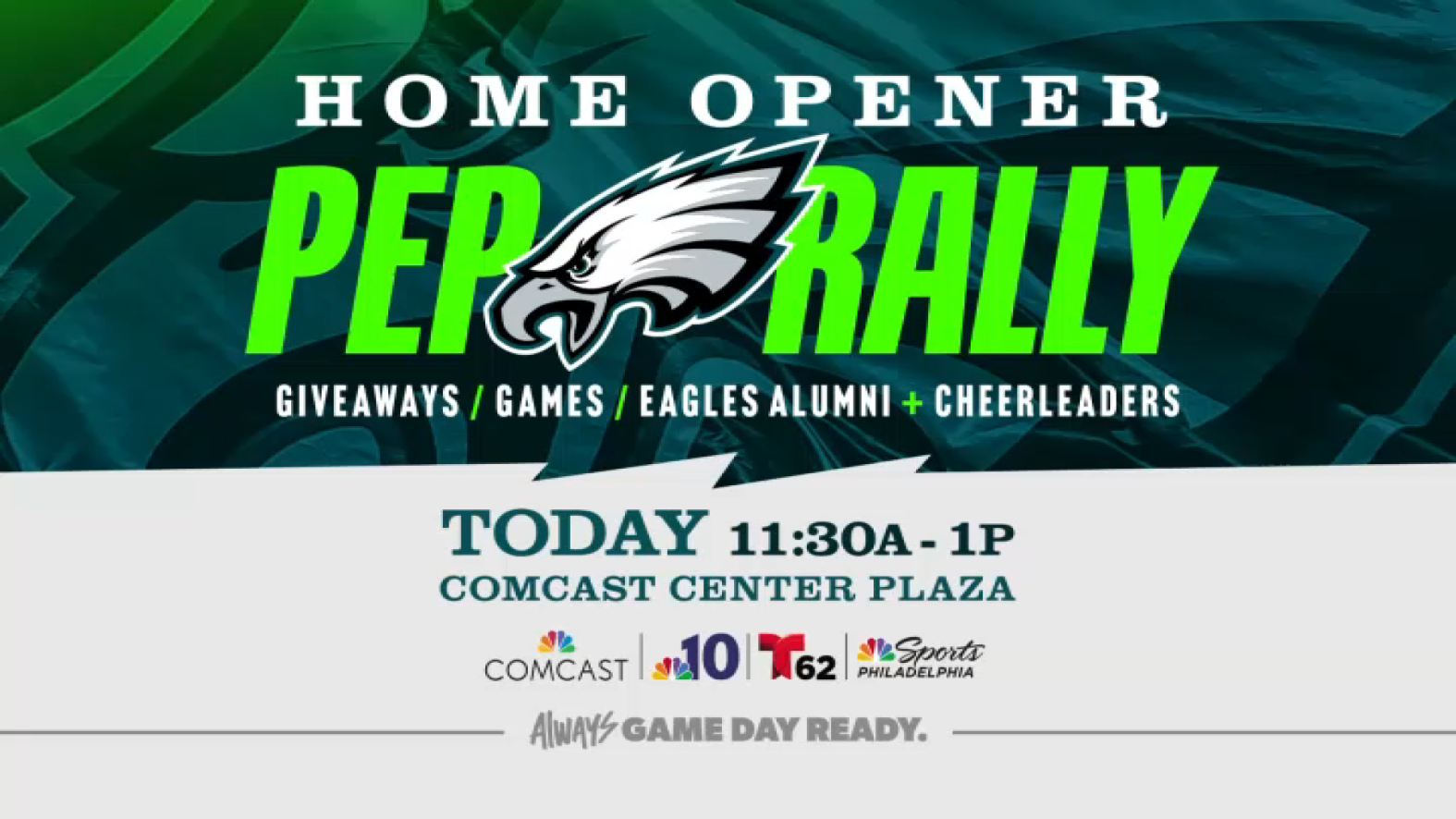 Philadelphia Eagles home opener pep rally. Details on free fun NBC10