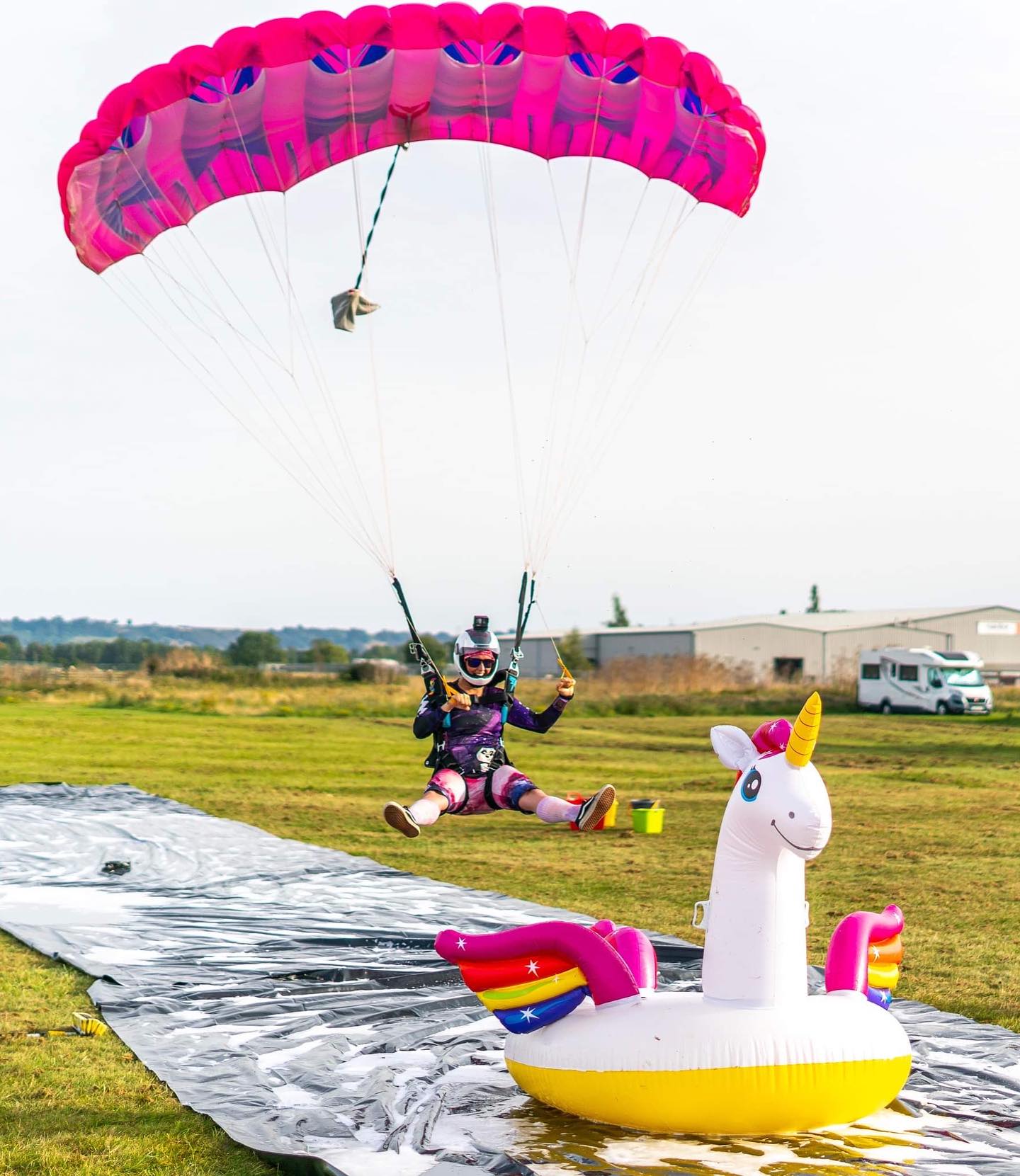WATCH Skydiver lands on inflatable unicorn NBC10 Philadelphia
