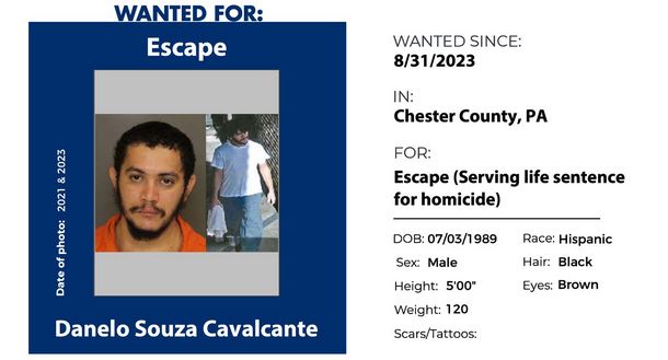 Chester County Prison escape: Danelo Cavalcante seen on Longwood