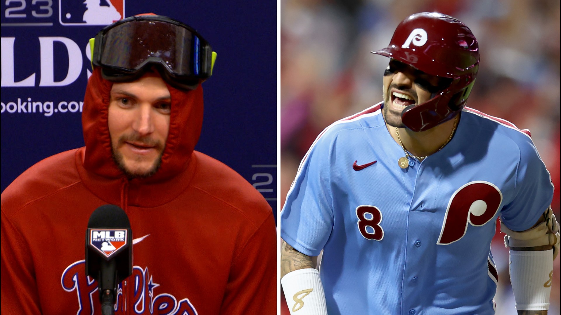 Watch: Phillies' Castellanos shocks son with two-HR effort in Game 3