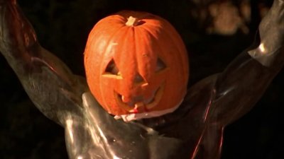 Philly's Rocky Statue becomes a pumpkin head for Halloween