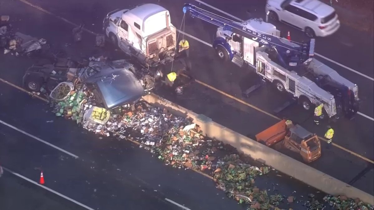 NJ Turnpike truck crash: Debris on road, traffic slowed – NBC10 ...