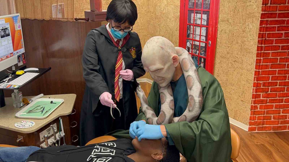 New York orthodontist dressed as Voldemort turns office into ‘Harry