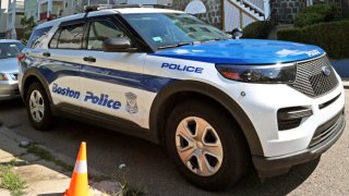 A Boston Police SUV.