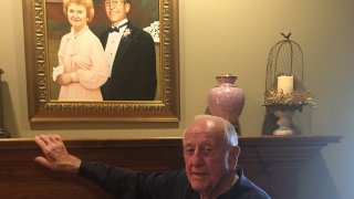 Bill Stovall in his house in Cumming, Georgia.