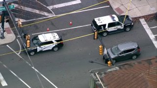Police on scene of a shooting in Pottstown, Pa.