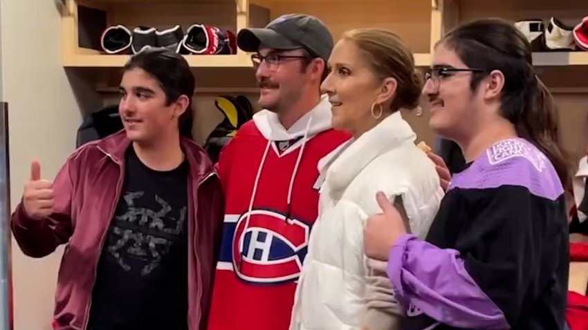 Celine Dion smiles with her sons in first appearance since revealing rare disorder
