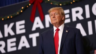 Republican presidential candidate and former U.S. President Donald Trump attends a campaign event in Waterloo, Iowa, U.S. December 19, 2023.