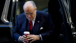 Rudy Giuliani, the former personal lawyer for former U.S. President Donald Trump, arrives at the E. Barrett Prettyman U.S. District Courthouse in Washington, D.C., on Dec. 15, 2023.