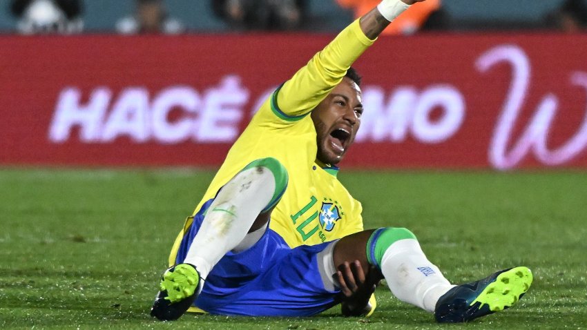 Neymar in pain after injury