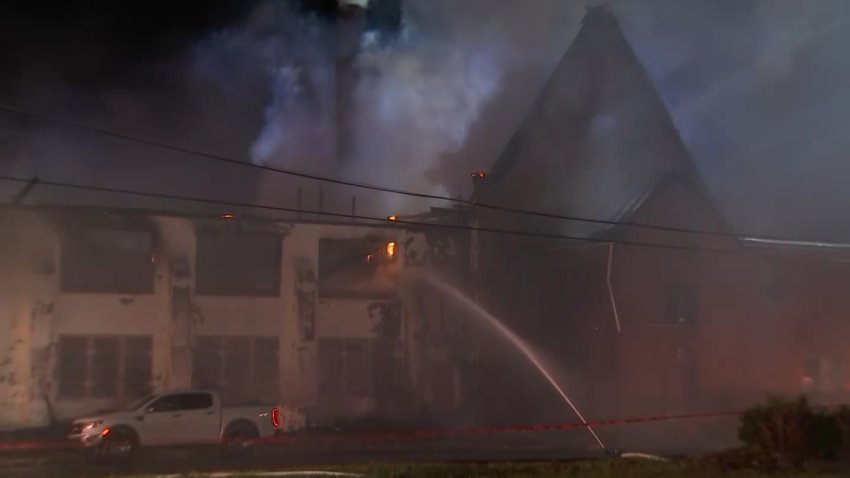 burning church