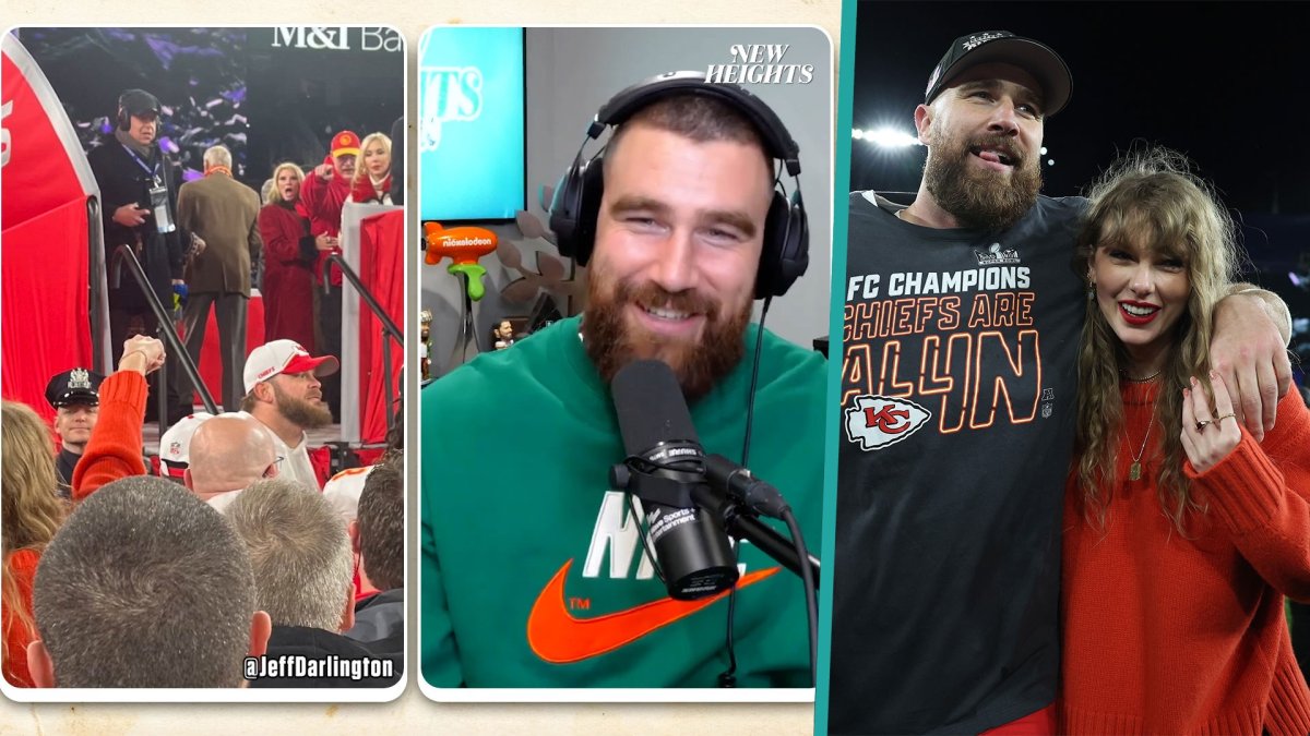 Travis Kelce raves over Taylor Swift's viral photo after Chiefs AFC win –  NBC10 Philadelphia