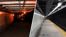 Franklin Square Station before and after renovations
