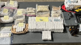 A sampling of the alleged narcotics that officials seized through an investigation into drug trafficking in Philadelphia's Kensington neighborhood on Feb. 1.