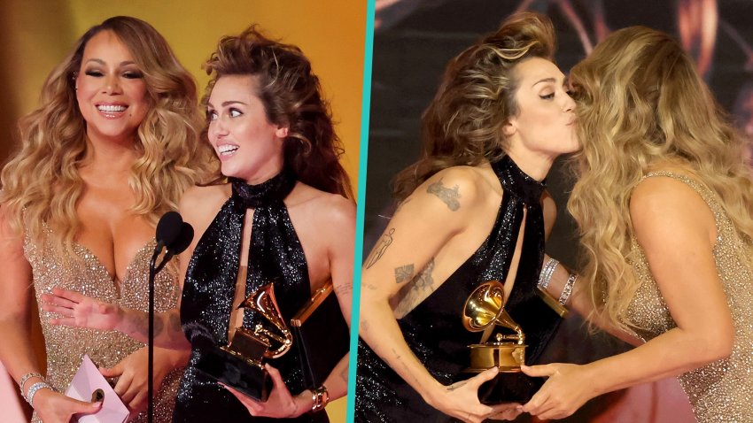 Miley Cyrus fangirls over Mariah Carey after winning 1st Grammy