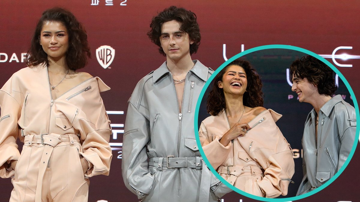 Zendaya and Timothée Chalamet twin in matching jumpsuits at ‘Dune ...