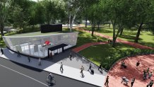 Artist's rendering of PATCO's Franklin Square Station