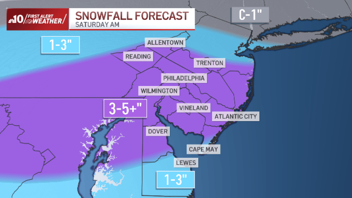Snow to move through region late Friday into Saturday morning – NBC10 ...