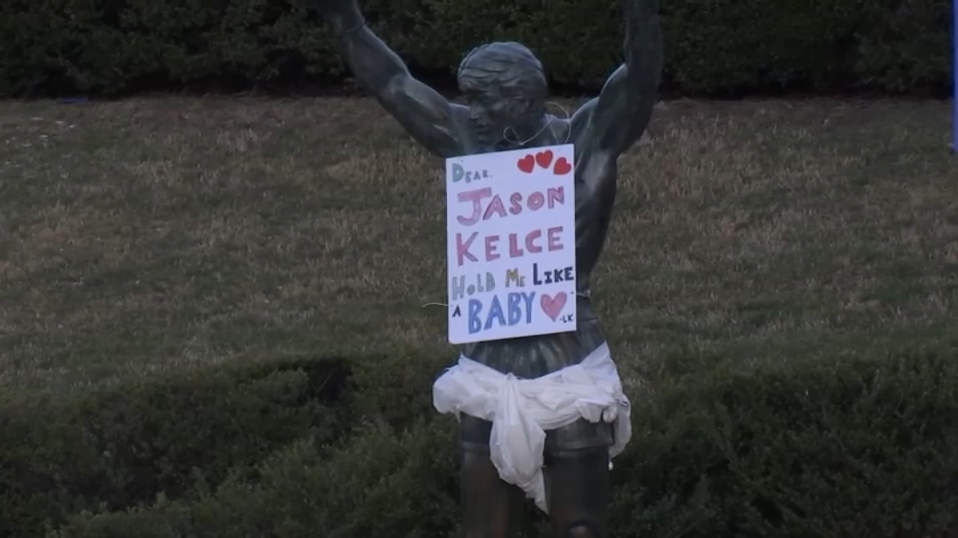Philly's Rocky statue to Jason Kelce: 'Be mine?' – NBC10 Philadelphia