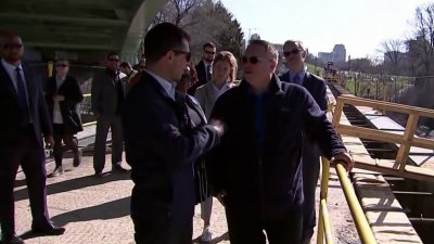 Transportation Secretary Pete Buttigieg checks progress on Philly's MLK Bridge