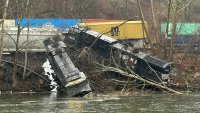 Train derails in Pennsylvania, several cars end up in Lehigh River
