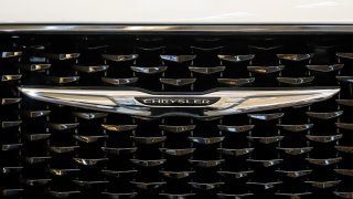 FILE - This is the front grill of a 2020 Chrysler 300