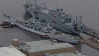 Battleship New Jersey docks in South Philly