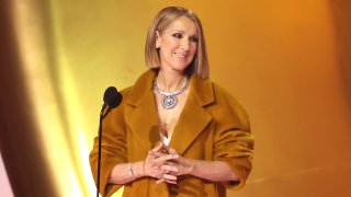 FILE - Celine Dion speaks onstage during the 66th Grammy Awards at Crypto.com Arena on Feb. 4, 2024, in Los Angeles.