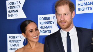 Prince Harry, Duke of Sussex, and Meghan, Duchess of Sussex, arrive at the 2022 Robert F. Kennedy Human Rights Ripple of Hope Award Gala at the Hilton Midtown