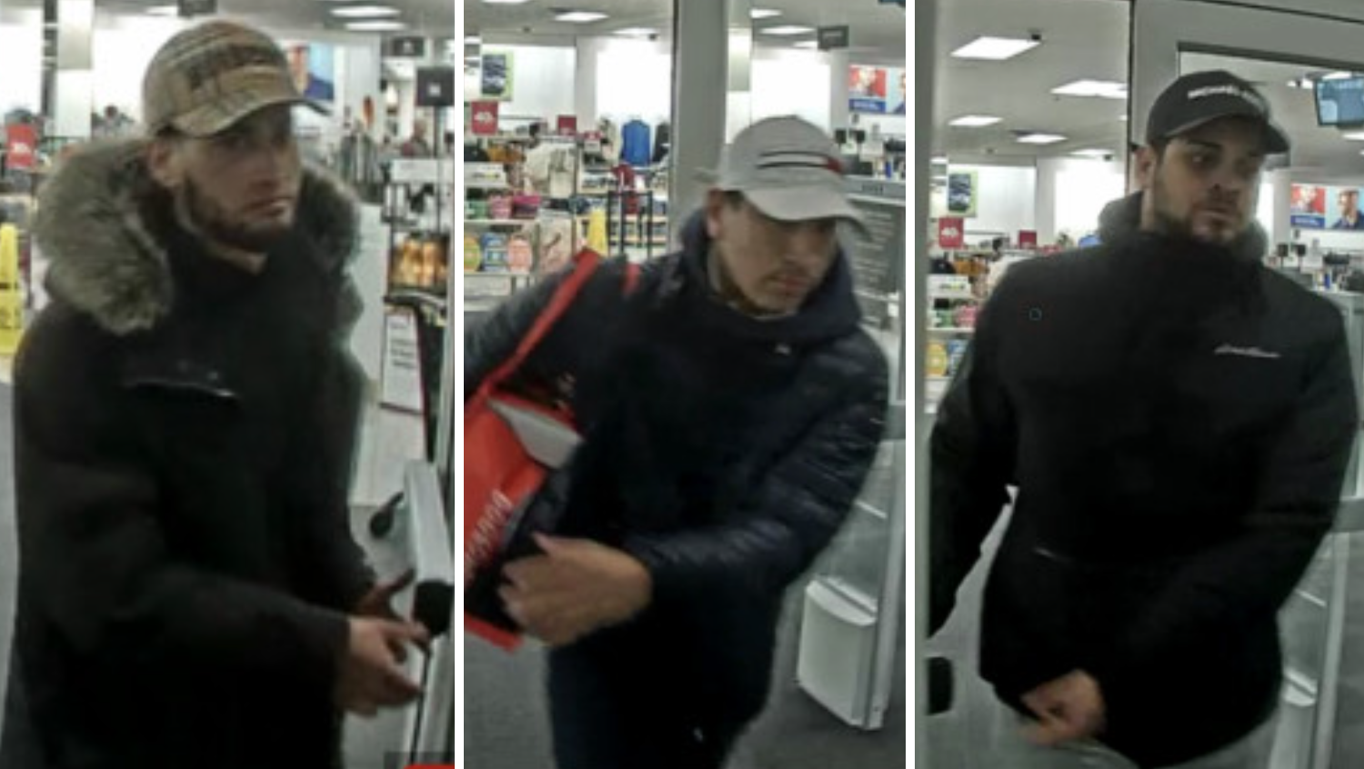 Police in Bensalem are seeking these three men after a Kohl's on Street Road was robbed on Jan. 23. 