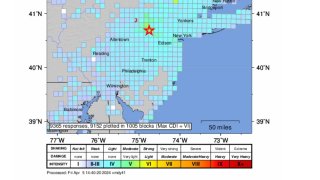 Regional Impact reported from a 4.7M earthquake from the epicenter near Lebanon, N.J. on April 5th, 2024.