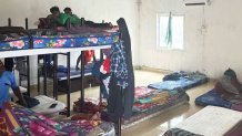 A room where Farinella said he found migrant workers sleeping on mattresses laid out on the floor, many without pillows or bedding.