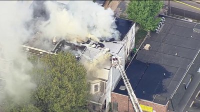 Crews battling rowhome fire in Allentown
