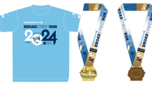 Participants for the 2024 Blue Cross Broad Street Run will get this shirt and finishers will get a medal with a ship on it.