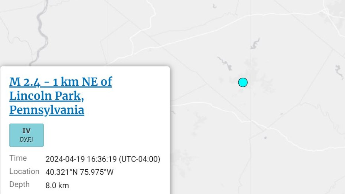 2.4 magnitude earthquake hits Berks County, Pennsylvania – NBC10 Philadelphia