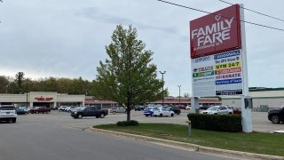 Woman found living in Midland Family Fare sign in Midland, Michigan.