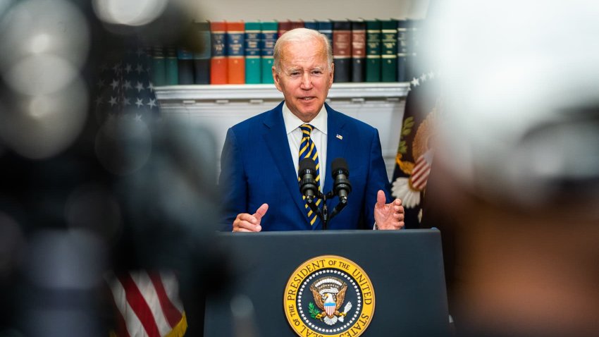 U.S. President Joe Biden delivers remarks regarding student loan debt forgiveness in the Roosevelt Room of the White House on Wednesday August 24, 2022.