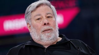 Steve Wozniak, co-founder of the technology company Apple, speaks on stage at Deutsche Telekom’s Digital X conference.