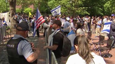 Counter protestors call for end to encampment at Penn