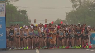 Brenna Weick, a hot dog and thousands of others complete Independence Blue Cross Broad Street Run