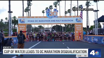 Cup of water leads to OC marathon disqualification