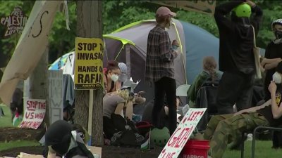 Pro-Palestinian protesters remain camped out on Drexel's campus