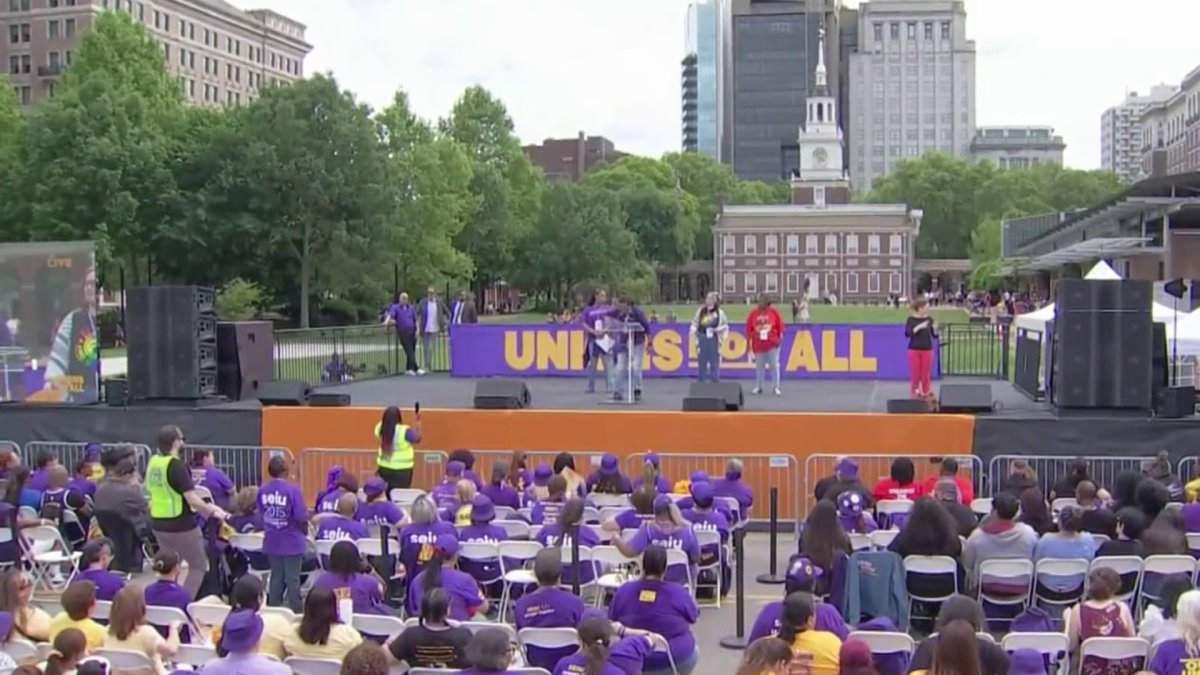 Nearly 4,000 SEIU members kicked off their convention with a march and ...