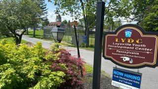 The entrance to the state-run Loysville Youth Development Center in Loysville, Pa., is seen on Monday, May 20, 2024.