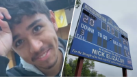 Slain football player Nicolas Elizalde honored with new scoreboard at Roxborough H.S.