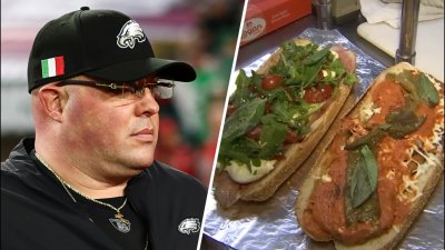 South Philly hoagie shop teams up with Eagles' ‘Big Dom' for mouth-watering sandwiches for a cause