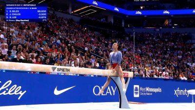 Hezly Rivera nails her routine on beam