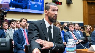 Michael Phelps, former Olympic athlete, testifies during a House Committee