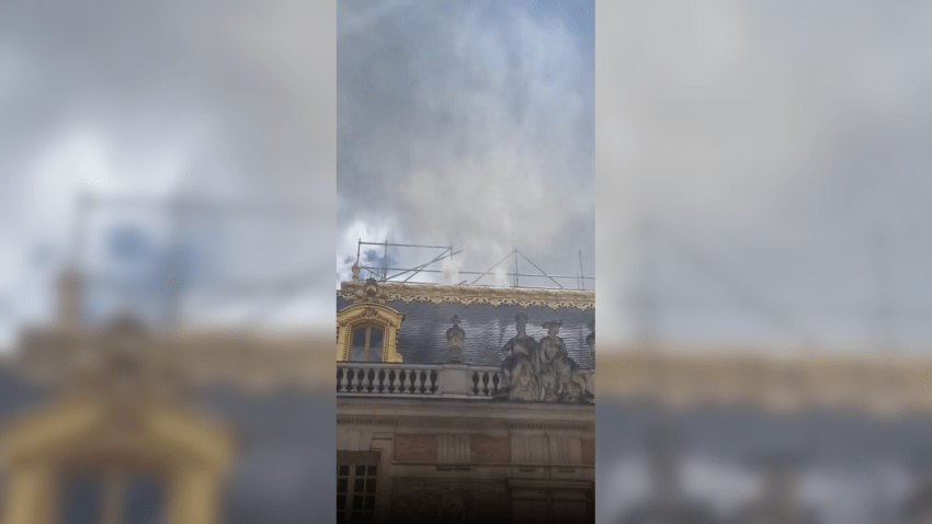 Fire breaks out inside Versailles Palace in Versailles, France.